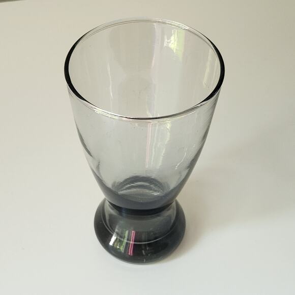 Vintage MCM Libbey Stax Smoky Gray Barware 12 oz Pilsner Beer Glass - Picture 5 of 8